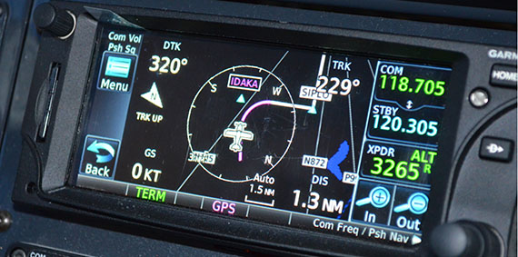 PBN, GPS, GNSS approach Garmin GTN 650, EFTC, Simulator